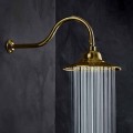 Classic Steel Shower Head with Brass Shower Arm Made in Italy - Jeko