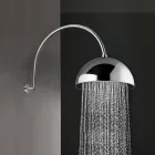 Steel Bell Shower Head with Arched Arm Made in Italy - Auro Viadurini