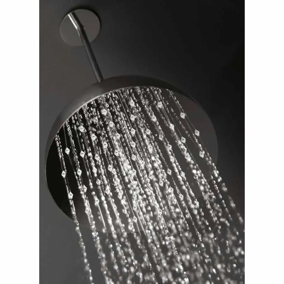 Steel Bell Shower Head with Arched Arm Made in Italy - Auro Viadurini