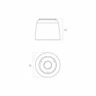 Ceiling-mounted round shower head in Luxolid made Italy, Ruda Viadurini