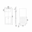 Steel Wall Shower Head with Double Jet Made in Italy - Cartesio Viadurini