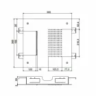 Steel Ceiling Shower Head with Double Jet Made in Italy - Quinto Viadurini