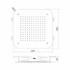 Stainless Steel Single Jet Ceiling Shower Head Made in Italy - Elcan Viadurini