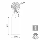 Shower head sleek modern design to a jet Bossini Viadurini