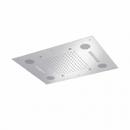 Steel Shower Head with Chromotherapy and Bluetooth Made in Italy - Elbo Viadurini