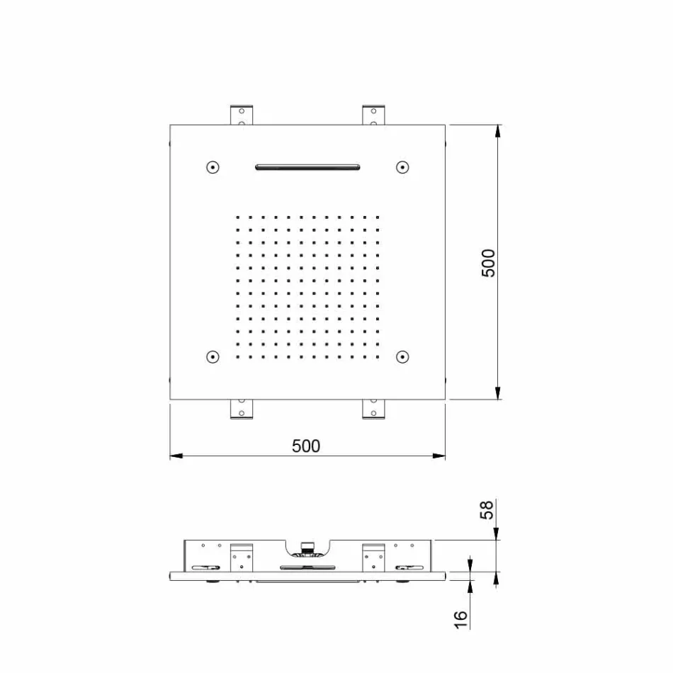 Stainless Steel Shower Head with Chromotherapy Made in Italy - Solver Viadurini