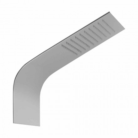 Slim Steel Shower Head with Rain Jet Made in Italy - Vispo Viadurini