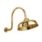 Brass Shower Head with Classic Arch Arm Made in Italy - Bisco Viadurini