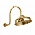 Brass Shower Head with Classic Arch Arm Made in Italy - Bisco