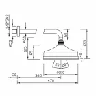 Brass Single Jet Shower Head Classic Design Made in Italy - Tenco Viadurini