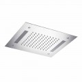 Luxury Square Shower Head in Stainless Steel with Chromotherapy Made in Italy - Bilbo