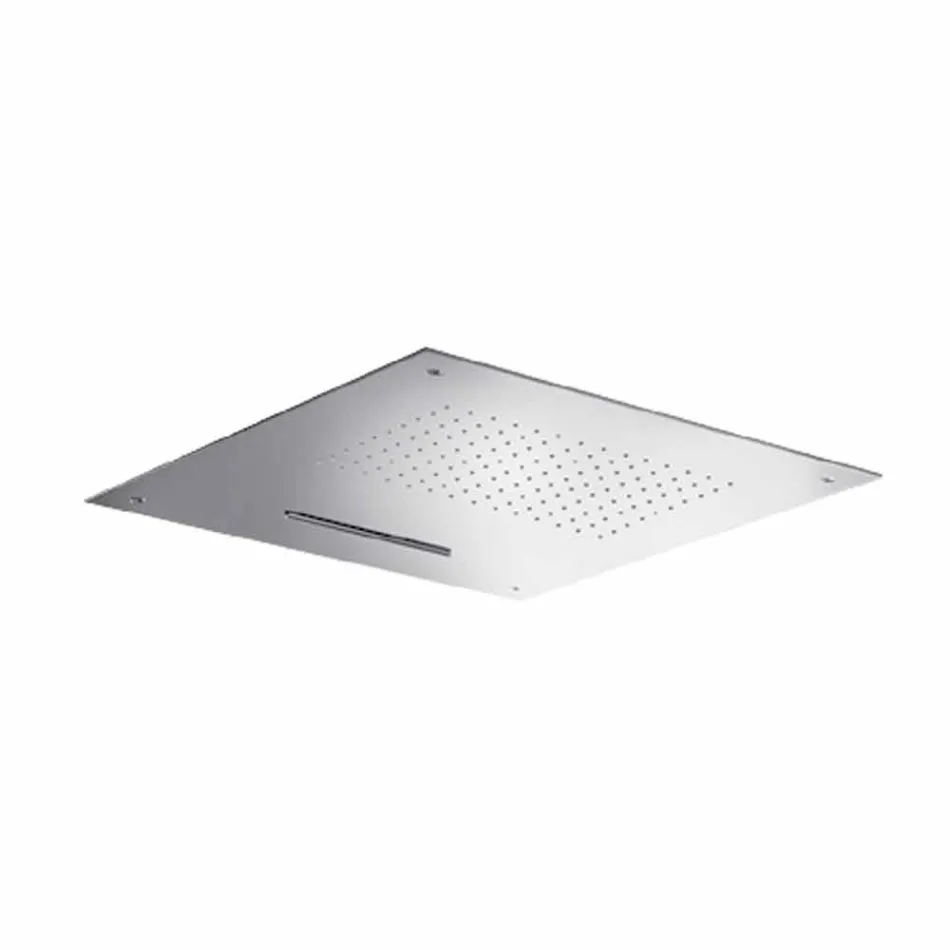 Square Stainless Steel Shower Head with Double Jet Made in Italy - Nello Viadurini