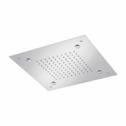 Square Stainless Steel Shower Head with Nebulizers Made in Italy - Selmo Viadurini