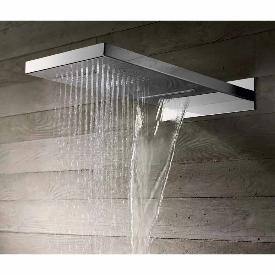 Rectangular Stainless Steel Wall Shower Head Made in Italy - Anito Viadurini