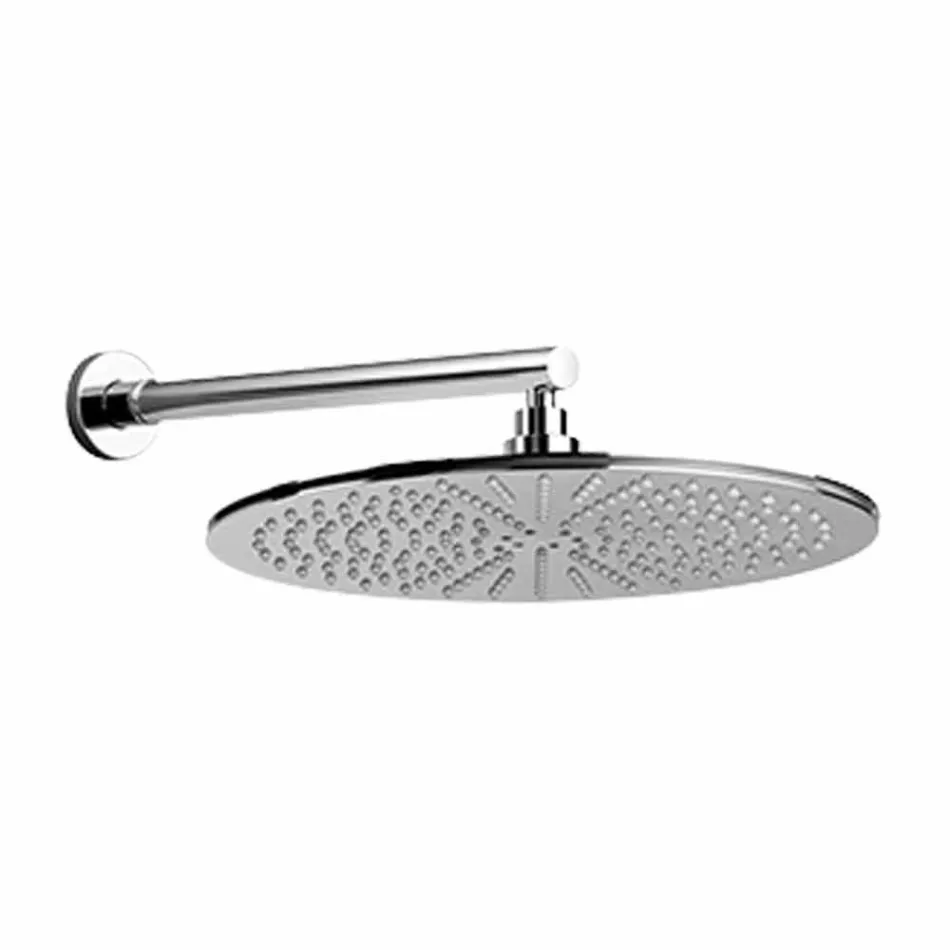 Round Shower Head in Stainless Steel and Brass Made in Italy - Aurelio Viadurini