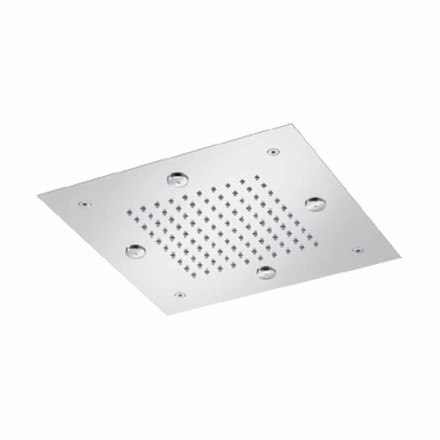 Steel Showerhead with Rain Jet and Nebulizers Made in Italy - Selmo Viadurini
