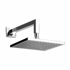 Square Steel Shower Head with Brass Shower Arm Made in Italy - Sespo Viadurini