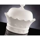 Handmade Ceramic Ornament in the Shape of a Crown Made in Italy - Kingo Viadurini