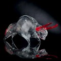 Bull-shaped ornament in Red and Transparent Glass Made in Italy - Torero
