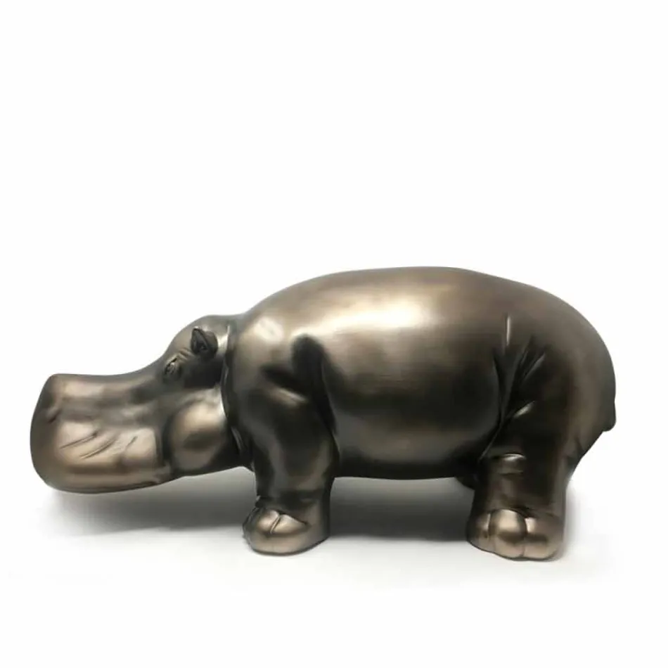 Hippo Shaped Ceramic Ornaments, Made in Italy - Savage Viadurini