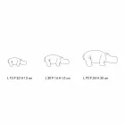 Hippo Shaped Ceramic Ornaments, Made in Italy - Savage Viadurini