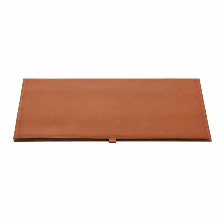 Design Desk Pad in Regenerated Openable Leather Made in Italy - Aristotle Viadurini