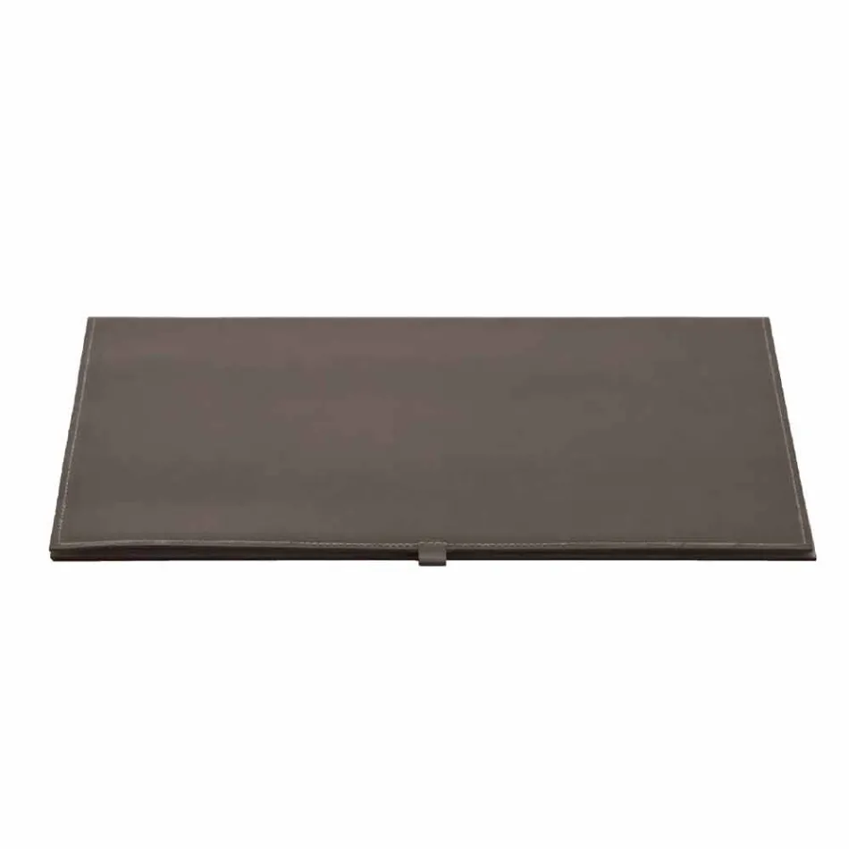 Design Desk Pad in Regenerated Openable Leather Made in Italy - Aristotle Viadurini