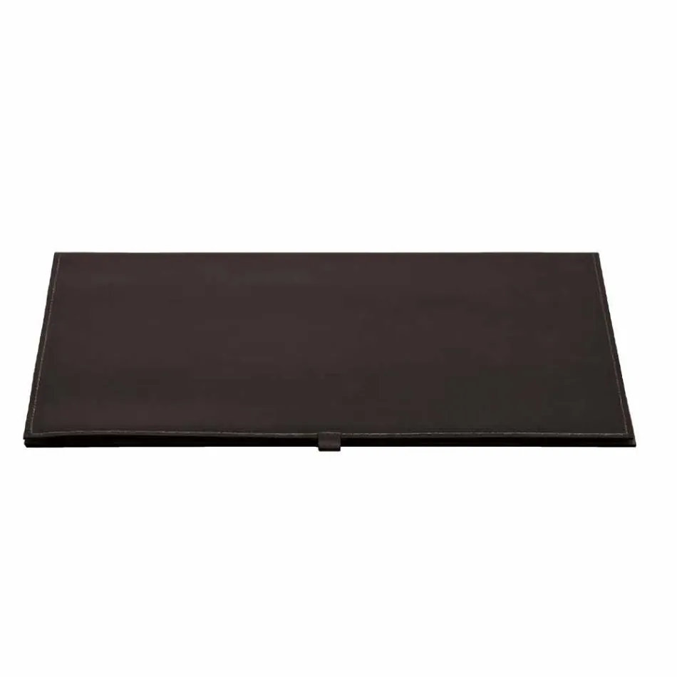 Design Desk Pad in Regenerated Openable Leather Made in Italy - Aristotle Viadurini