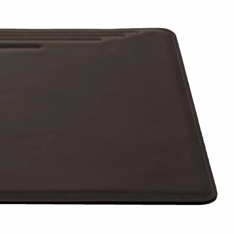 Maxi Desk Pad in Regenerated Leather with Seams Pen Stop Made in Italy - Ebe Viadurini