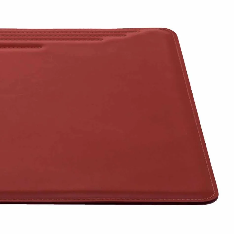 Maxi Desk Pad in Regenerated Leather with Seams Pen Stop Made in Italy - Ebe Viadurini