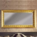 Modern handmade ayous wood wall mirror produced in Italy Enrico