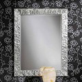 Gold ayous wood handmade wall mirror, produced in Italy, Antonio