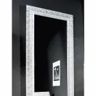 Silver wall mirror, modern gold wood produced in Italy Teodoro Viadurini