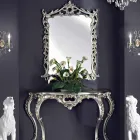 Wall mirror, wood console and handmade piano in Italy Giacomo Viadurini