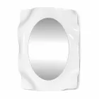 Contemporary white wall mirror Diva, made in Italy Viadurini