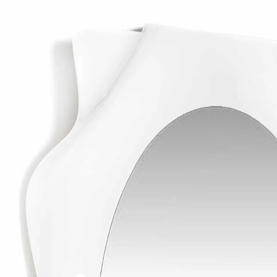 Contemporary white wall mirror Diva, made in Italy Viadurini