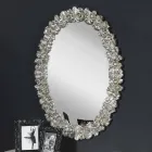 Modern handmade fir wood wall mirror made in Italy Filippo Viadurini