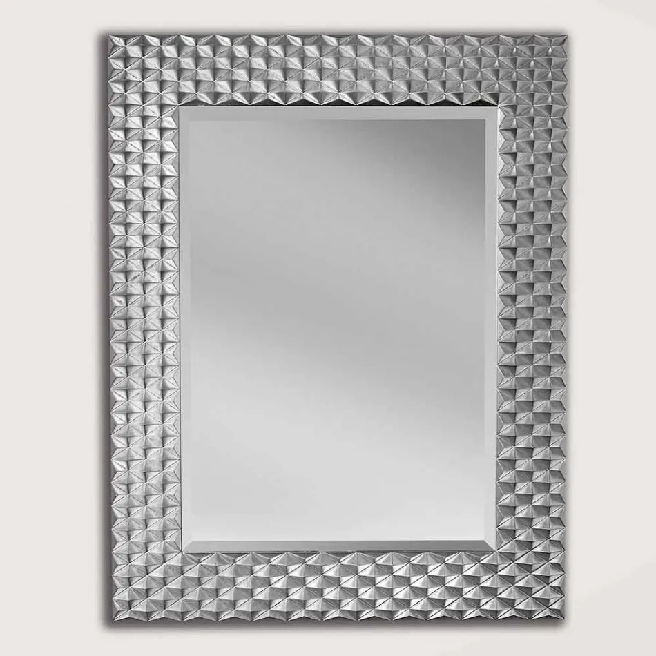 Silver or gold wall mirror made in Italy Giuseppe Viadurini
