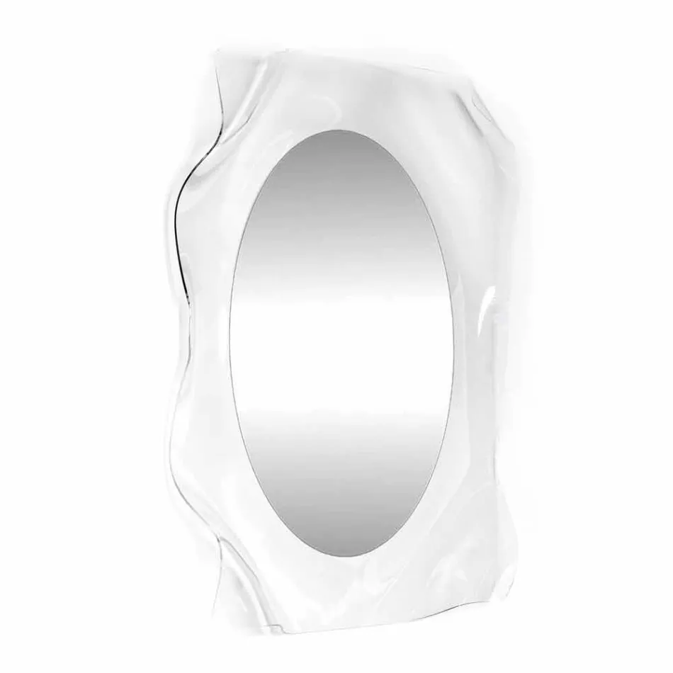 Diva modern design transparent wall mirror, made in Italy Viadurini