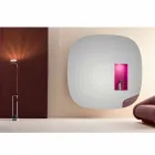 Wall Mirror with Led Light and Pink Compartment Minimal Design Living Room - Matrix Viadurini