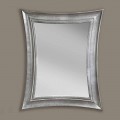 Sandro handmade rectangular wood wall mirror, produced in Italy