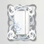 Modern Design Rectangular Colored Wooden Wall Mirror - Amalga Viadurini