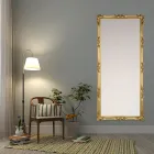 Mirror with Hand-Decorated Wooden Frame Made in Italy - Venus Viadurini