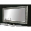 Claudio modern design handmade wood wall mirror, made in Italy