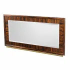 Polished wall mirror in polished ebony and Ada 1 metal Viadurini