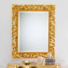 Classic design wall mirror with Paris gold leaf finish Viadurini