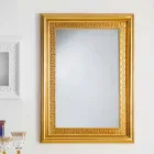 Design wall mirror with Viva wooden frame, 96x132 cm Viadurini