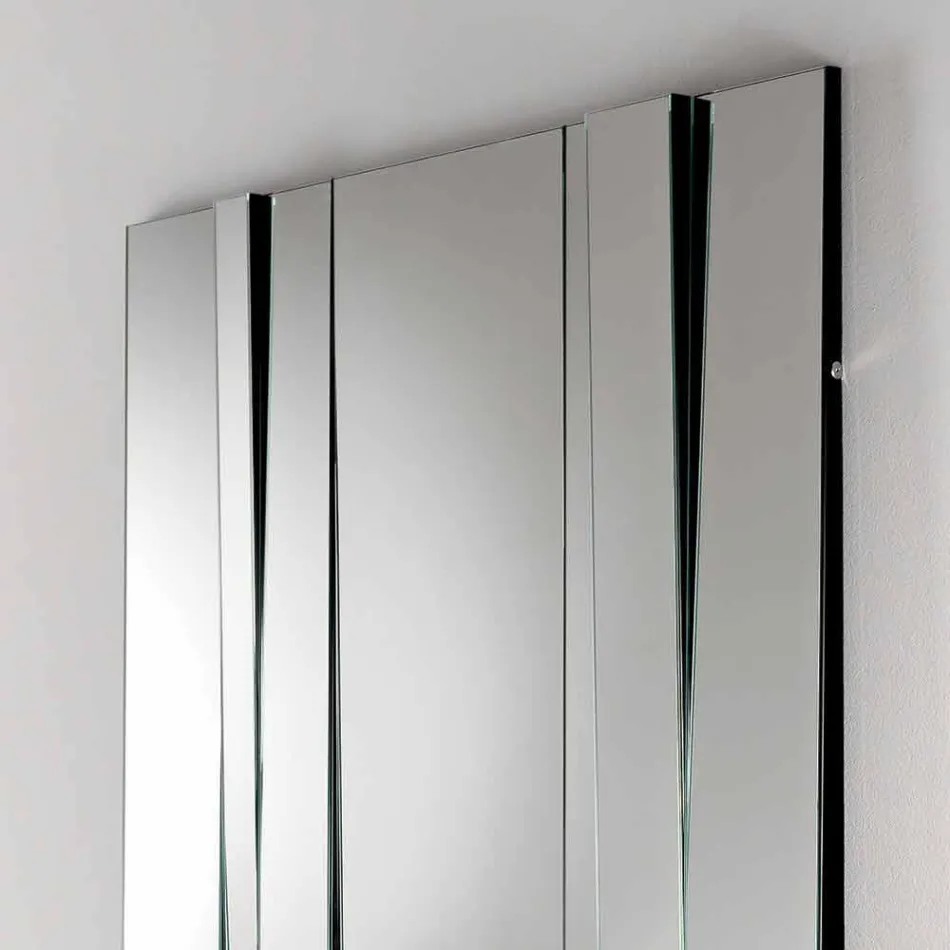 Modern Design Glass and Metal Wall Mirror Made in Italy - Pallino Viadurini