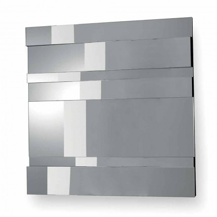 Modern Design Glass and Metal Wall Mirror Made in Italy - Pallino Viadurini