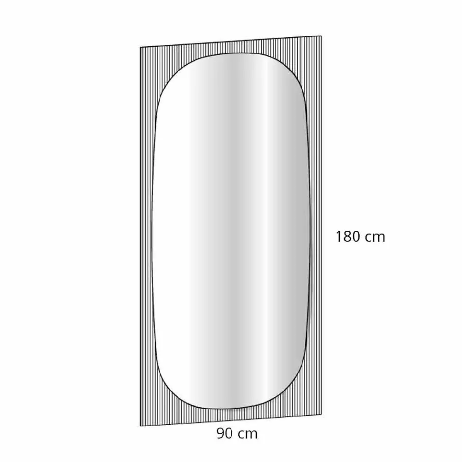 Modern Wall Mirror with Bronze Color Mirror Made in Italy - Bandolero Viadurini